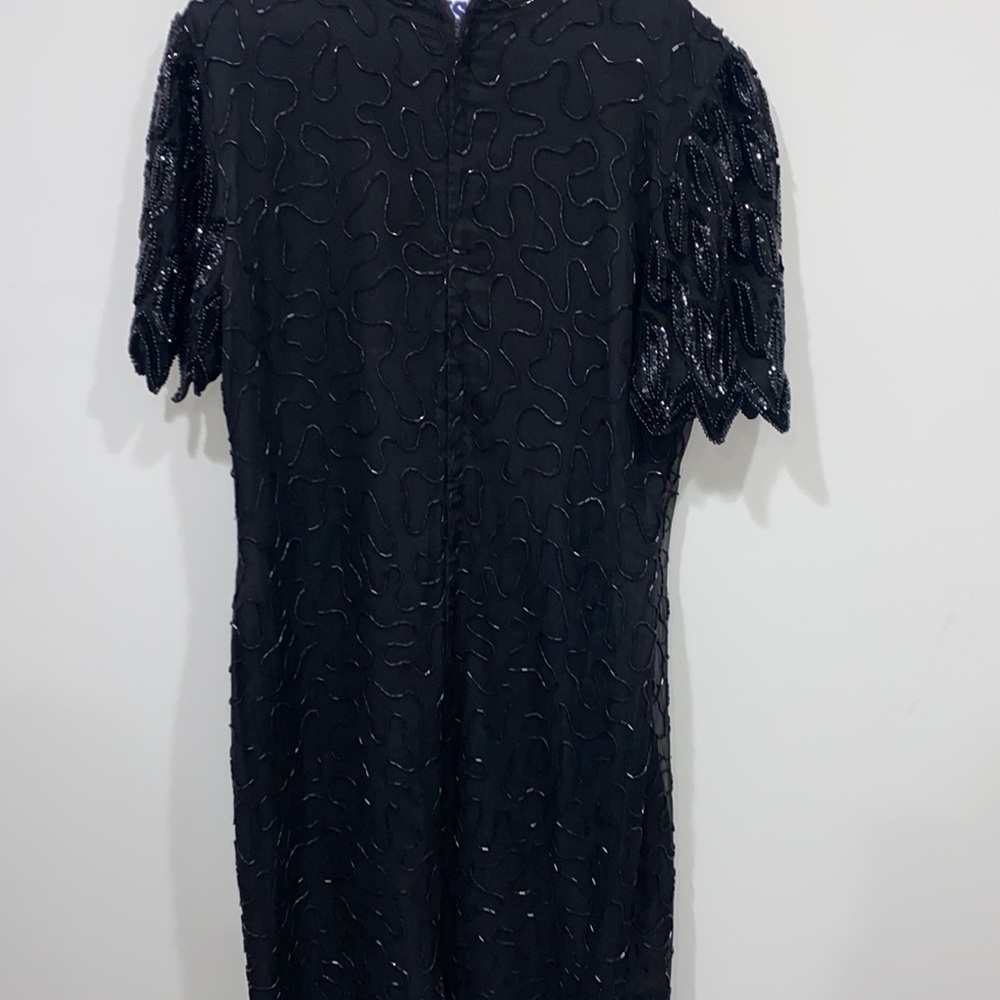 Women’s black beaded dress size medium - Picture 5 of 10